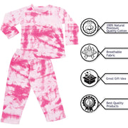 A2Z 4 Kids Girls Colour Tie Dye Pyjamas Cosplay Loungewear PJs Childrens Gifts 2 Piece Set Lounge Suit for Children Unisex Top Bottom Pyjamas Loungewear Dress Up Attire Gifts for Girls Age 5-13 years