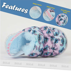 Kids Girls Disney Stitch Slippers Official Licensed Character Indoor Shoes