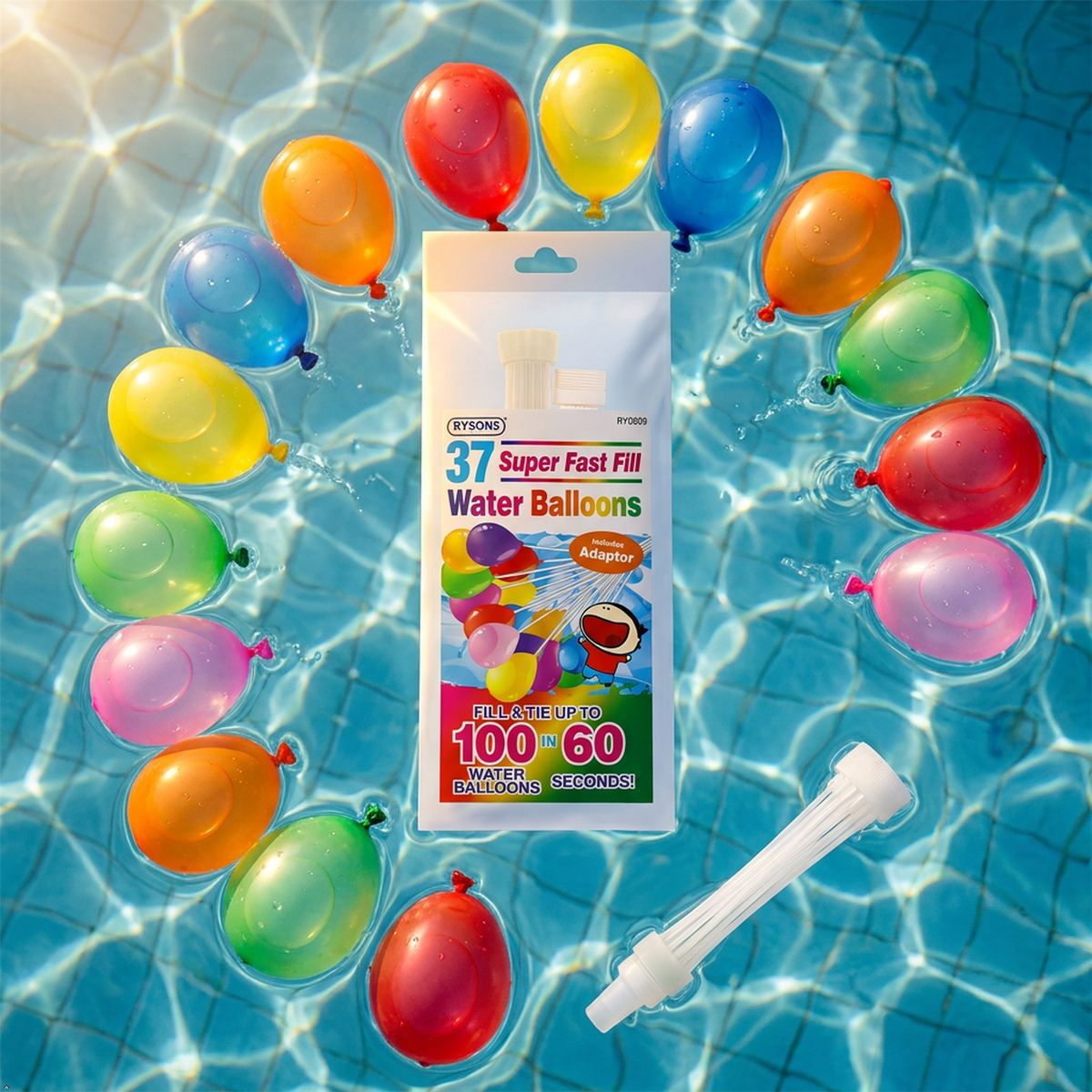 A2Z Super Fast Fill Water Balloons with Tap Adaptor 37, 111 and 555 PCS