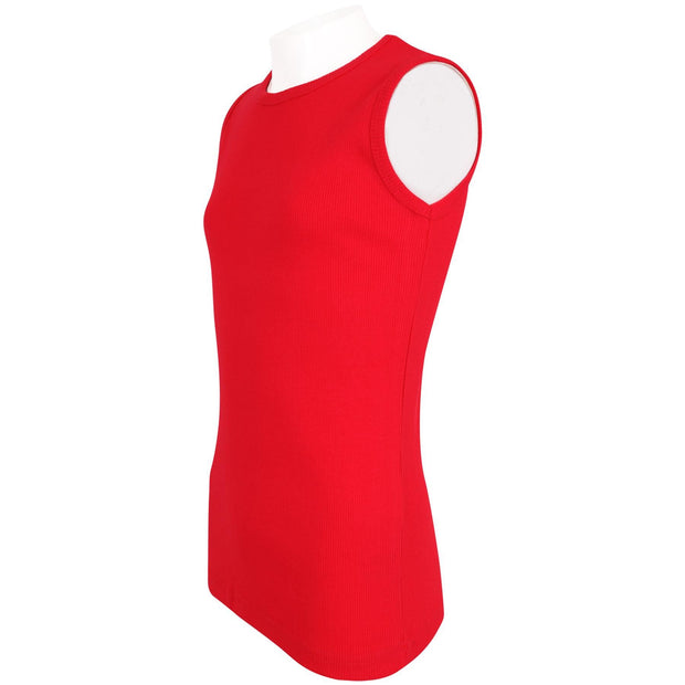 Kids Girls Ribbed Vest Top 100% Thick Cotton Fashion Tank Tops T Shirt 2-13 Year