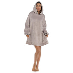 Womens Oversized Hoodie Blanket Plush Sherpa Soft Touch Flannel Fleece Snuggle