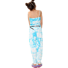 Kids Girls Jumpsuit Tie Dye Print Trendy Fahsion Playsuit All In One Jumpsuits