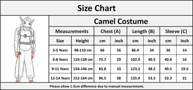 A2Z 4 Kids Girls Boys Xmas Nativity AZ198 Camel Suit Premium Christmas Nativity School Play Camel Fancy Dress Suit for Kids