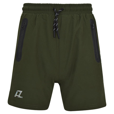 Kids Boys Active PE Summer Lightweight Shorts Zip Pockets Adjustable Waistband