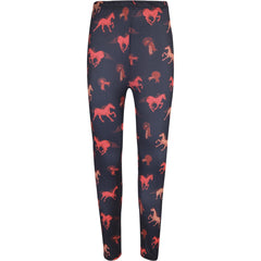 A2Z 4 Kids Girls Legging Horses Print Black Stretchy Soft Summer Fashion Legging