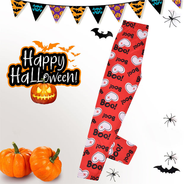 Girls Halloween Legging Spider Web Skull Print Leggings Fancy Costume 3-13 Years