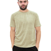 A2Z Mens Marl Round Neck T-Shirt HNL Projection Printed Short Sleeves T Shirt