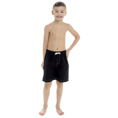 A2Z Kids Boys Beach Plain Swim Lightweight Contrast Thread Detail Boardshorts