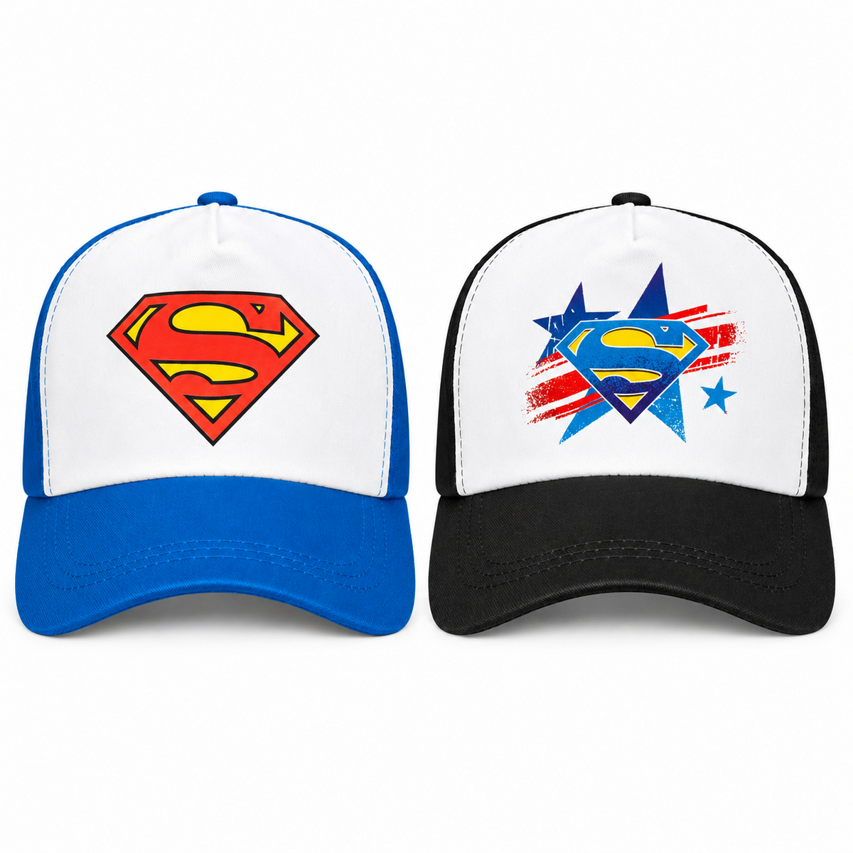 Kids DC Comic Superman Cap 100% Cotton Boys Baseball Summer Blue & Black Cap
