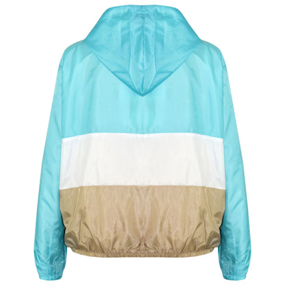 Kids Girls Boys Windbreaker Contrast Panel Jackets Hooded Raincoat Rain Mac 5-13
