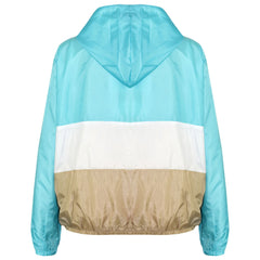 Kids Girls Boys Windbreaker Contrast Panel Jackets Hooded Raincoat Rain Mac 5-13