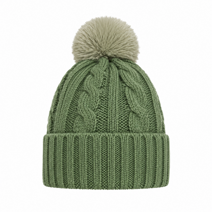 A2Z Ladies Hats Cable Chunky Bobble Knit Pom Pom Winter Warm Cozy Women Caps