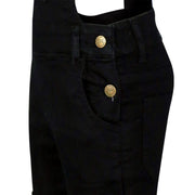 Kids Girls Denim Stretch Dungaree Shorts Jumpsuit Playsuit All In One 7-13 Years