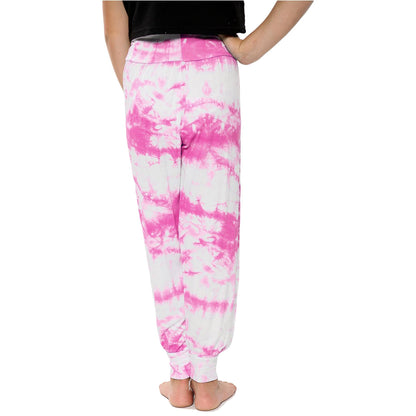 Kids Girls Ali Baba Harem Trouser Tie Dye Print Fashion Trendy Leggings 5-13 Yrs