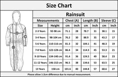 Girls Boys Raincoat Kids Puddle Suit All in One Waterproof Hooded Rainsuit