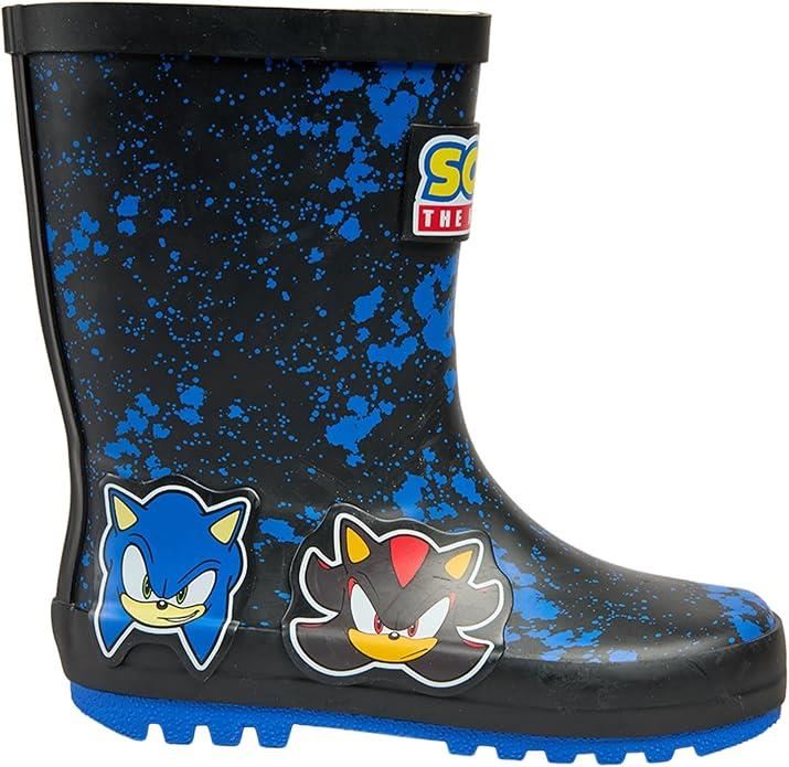 Kids Sonic The Hedgehog Boys Wellington Waterproof Rain Boots Official Licensed