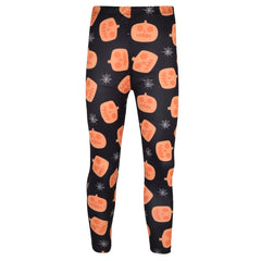 Girls Halloween Legging Spider Web Skull Print Leggings Fancy Costume 3-13 Years