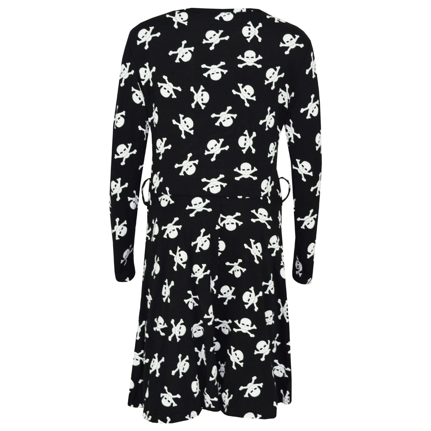 Kids Girls Skull Print Crop Top Legging Skater Dress Halloween Costume 7-13 Year