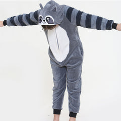 A2Z 4 Kids Girls Boys Raccoon Soft Fleece Kids Sleepsuit Xmas Pyjamas