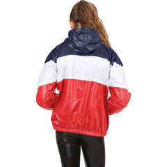 Girls Boys Windbreaker Contrast Hooded Panelled Raincoat Jackets Age 5-13 Years