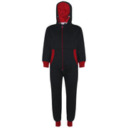 A2Z 4 Kids Girls Boys Red Contrast Fleece Onesie All In One Jumsuit Playsuit Nightwear New Age 2 3 4 5 6 7 8 9 10 11 12._13 Years