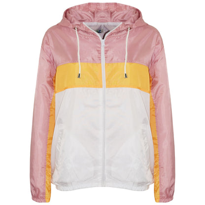 Kids Boys Girls Windbreaker Contrast Block Hooded Jackets Rain Mac Raincoat 5-13
