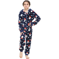 Kids Girls Boys A2Z Onesie One Piece Soft Fluffy Santa Claus Xmas Costume 7-13Yr