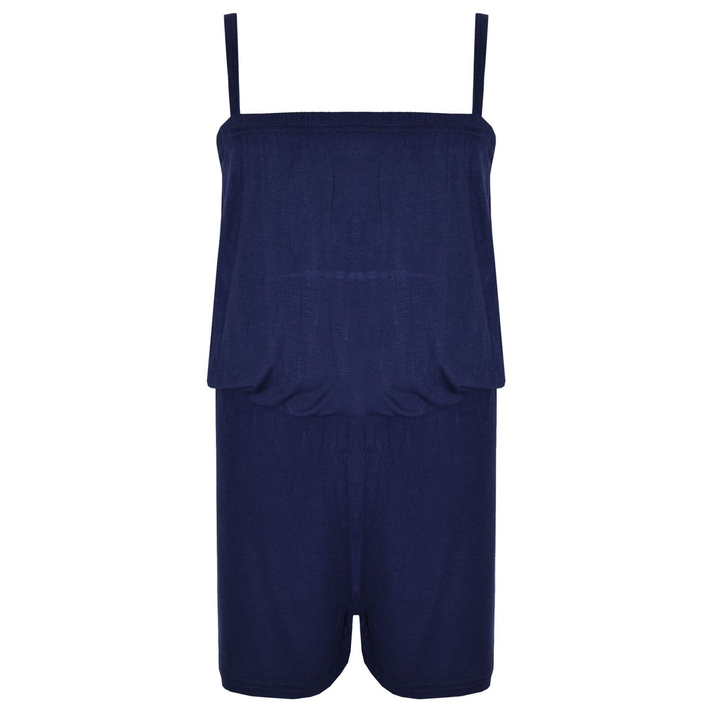Kids Girls Plain Color Playsuit Trendy Summer All In One Jumpsuit New Age 5-13 Y