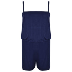 Kids Girls Plain Color Playsuit Trendy Summer All In One Jumpsuit New Age 5-13 Y