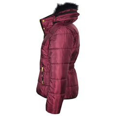 Kids  Girls Padded Puffer Quilted Coat Faux Fur Collar For  Girls Age 3-13 Years