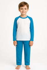 A2Z 4 Kids Girls Boys PJs Plain Color Stylish Color Contrast Pyjamas Sleepwear
