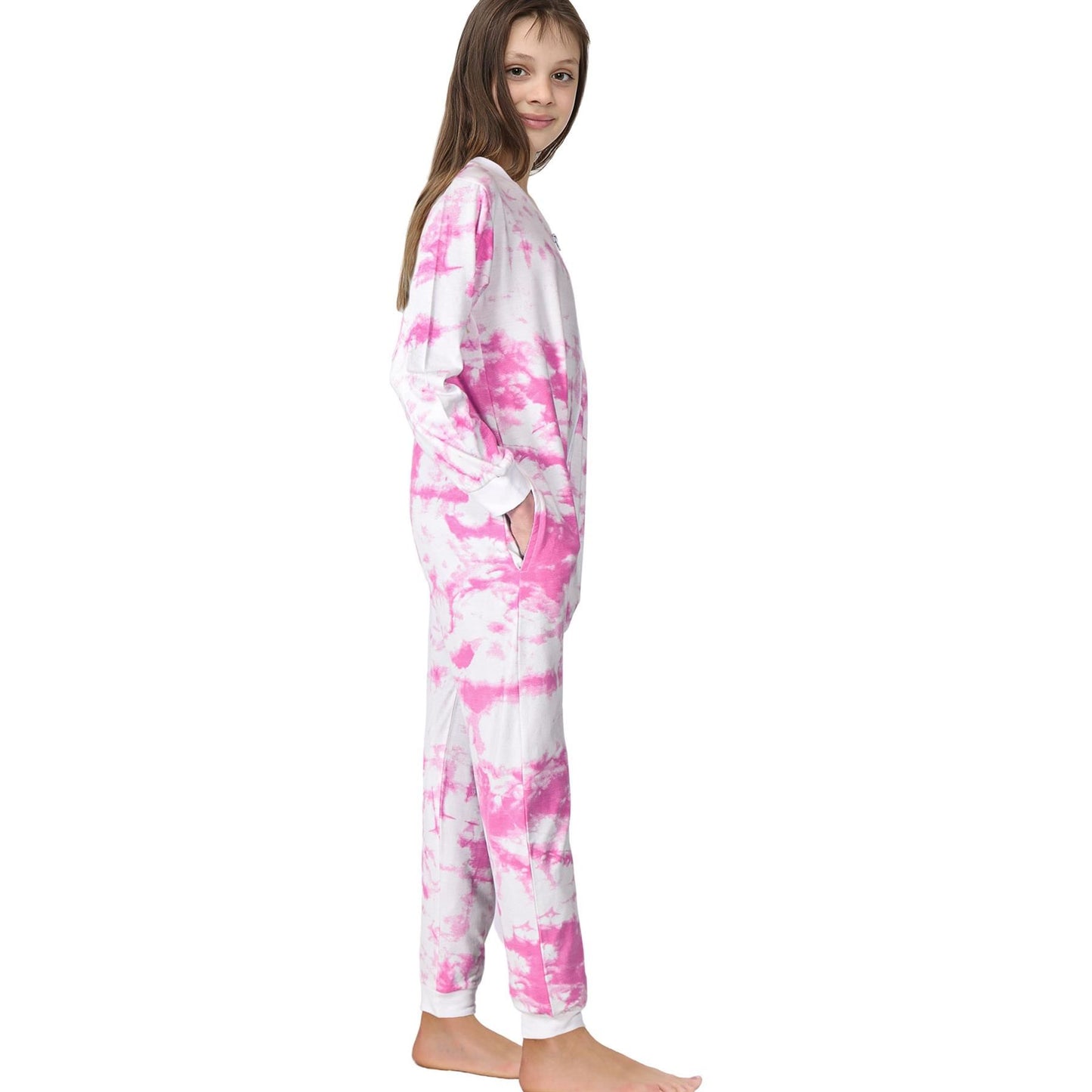 A2Z Onesie One Piece Kids Pyjamas Sleepsuit Leopard Print Costume For Girls