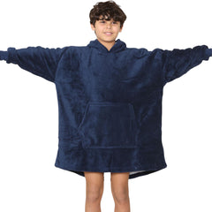 Kids Girls Boys Ultra Soft Oversized Hoodie Snuggle Plush Sherpa Fleece Lining
