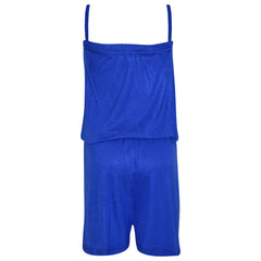 Kids Girls Plain Color Playsuit Trendy Summer All In One Jumpsuit New Age 5-13 Y