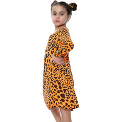 Kids Girls Swing Dresses Spicy Tartan Dog Tooth Print Fashion Dresses 3-13 Years