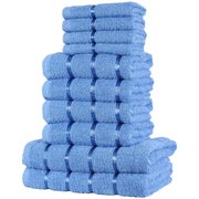 Luxurious 10 Piece Towel Bale Set 2x Bath Towels (66x118cm) 4x Soft and Absorbent Hand Towels (51x81cm) and 4x Cozy Face Towels (30x30cm) 500 GSM 100% Cotton Towels Available in 1 Pack adn 2 Pack Options - A2Z 4 Kids