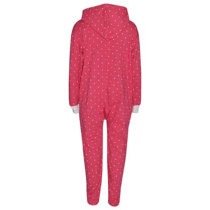 Kid Girls Polka Dot Cotton A2Z Onesie One Piece Pink Hooded Jumpsuits 2-13 Years