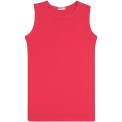 Girls Ribbed Vest  Kids Stylish Top Fashion T Shirt Age 5 6 7 8 9 10 11 12 13 Yr