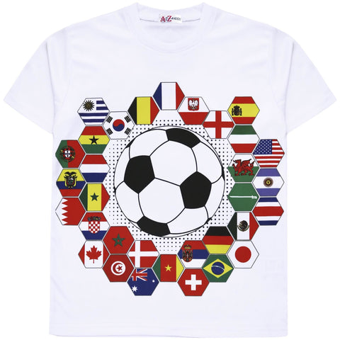 Kids Girls Boys T Shirts Soft Feel Soccer Team T-Shirt Age 5-13 Years