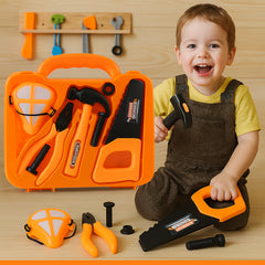 Kids Tool Set with Case Pretend Play Construction Tools DIY Kit for Boys Girls