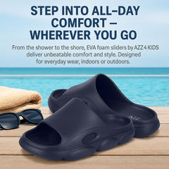 A2Z Mens Sliders EVA Foam Cushioned Slip On Sandals Indoor Outdoor Shower Pool
