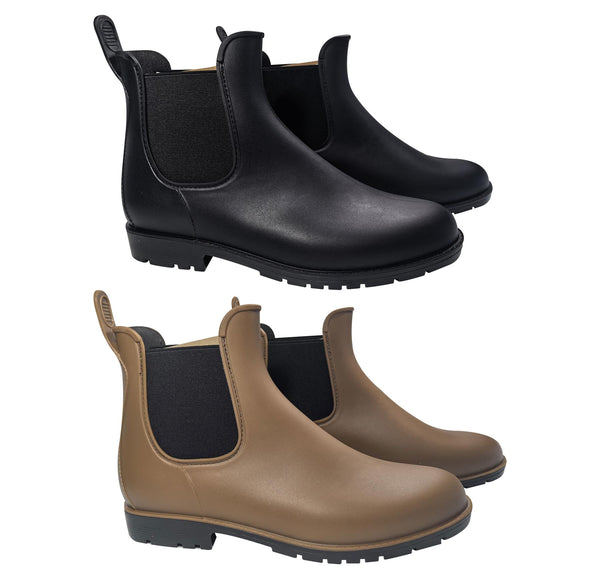 A2Z Ladies Girls Teens Wellington Ankle Boots Waterproof PVC Chelsea Rain Shoes