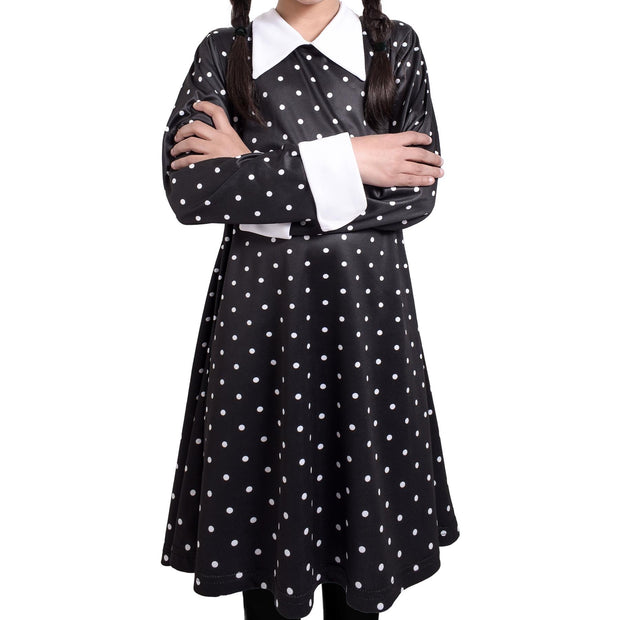 A2Z 4 Kids Girls Halloween Swing Dress Long Sleeves Peter Pan Collar Soft Comfortable Party Fashion Skater Dresses Age 7-13 Years - A2Z 4 Kids