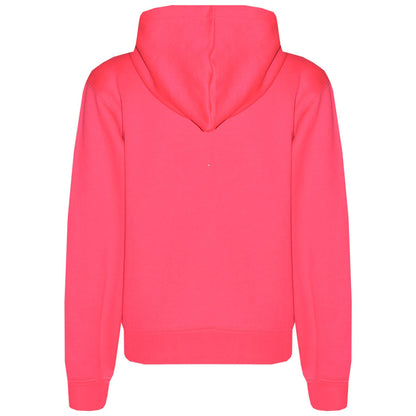 A2Z 4 Kids Plain Tracksuit Neon Pink And Black Contrast Fleece Hoodie with Joggers Jogging Sweatpants Pants Sports Activewear Outfit Set Childrens Girls New Age 5-13 Years