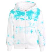 A2Z 4 Kids Girls Tracksuit Designer's Tie Dye Print Fleece Blue Hooded Zip Up Hoodie & Bottom Jogging Suit Joggers Age 5 6 7 8 9 10 11 12 13 Years