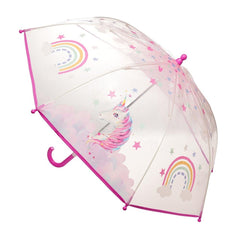 A2Z Kids POE Clear Dome Umbrella Wind and Rain Resistant Outdoor Travel Brolly