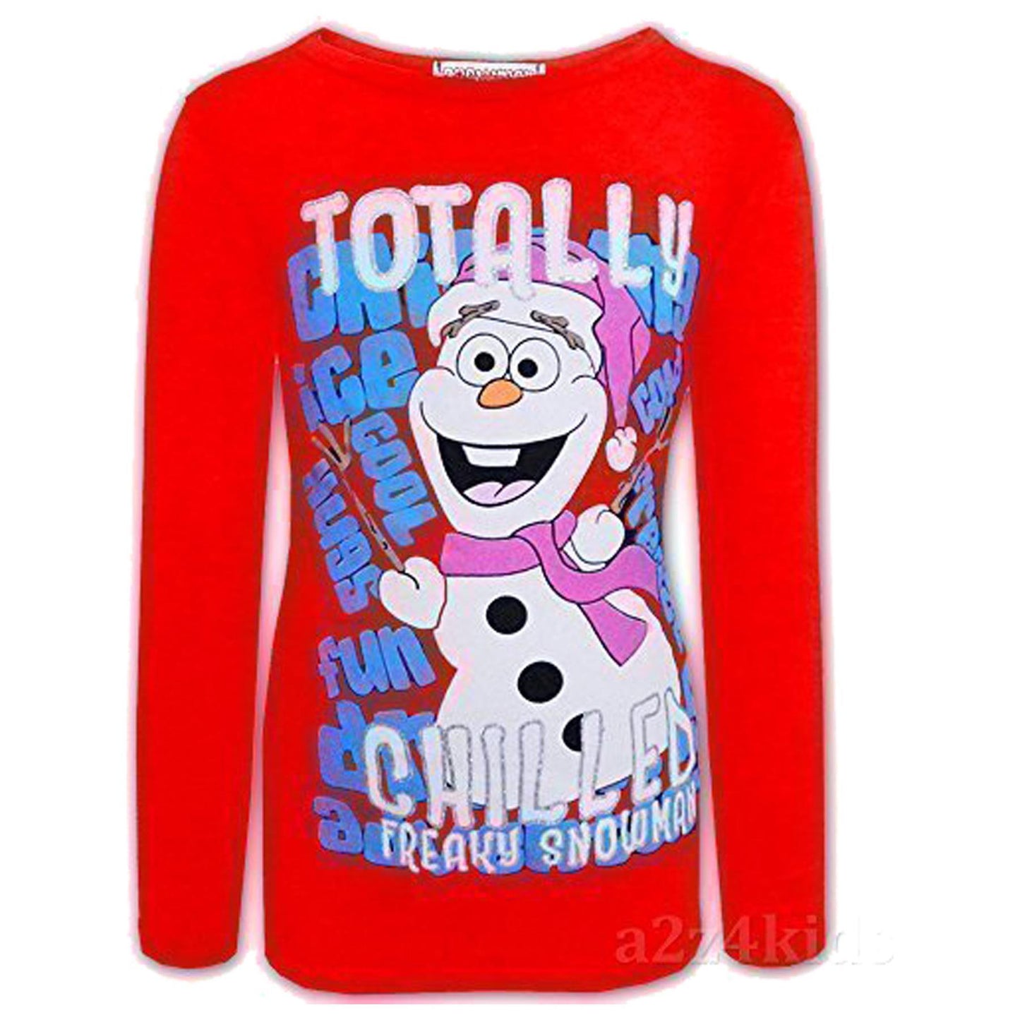 A2Z 4 Kids Girls Christmas Xmas T Shirt Totally Chilled Fashion Age 3-10 Yrs