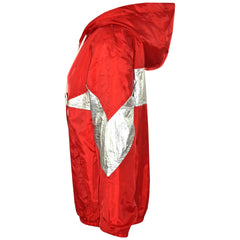 A2Z 4 Kids Girls Boys Windbreaker Jackets Metallic Panelled Hooded Raincoats