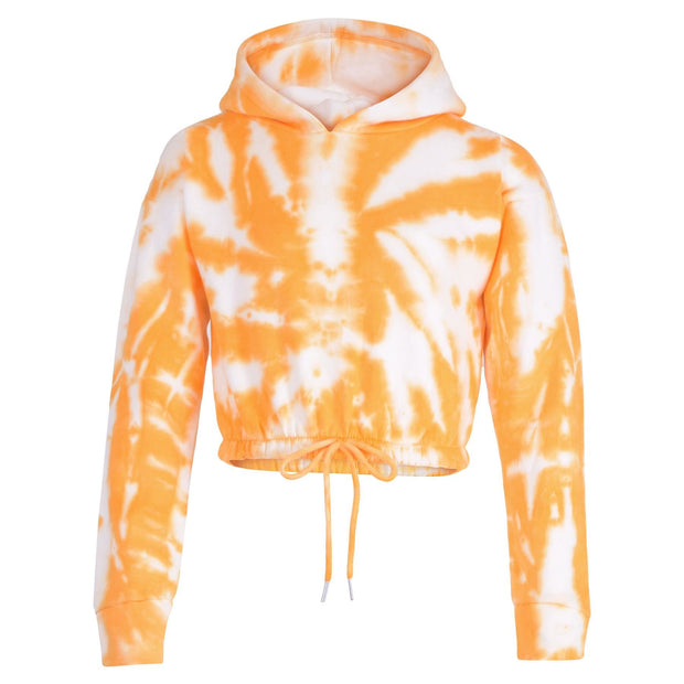 Kids Tie Dye Tracksuit Gym Cropped Hoodie Sweatpants Cord Set Girls Age 5-13
