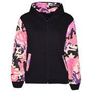 Boys Girls Jackets Kids Fleece Camouflage Hooded Hoodie Zipped Top Jacket 7-13 Y